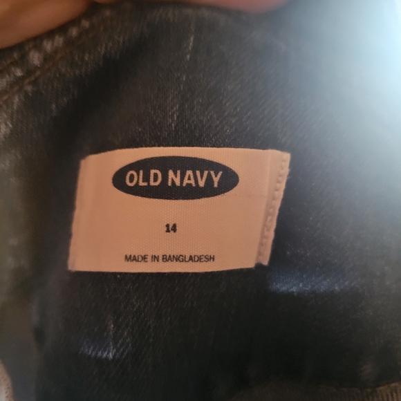 Old Navy distressed overalls NWOT sz 14 -please see description - Picture 5 of 10
